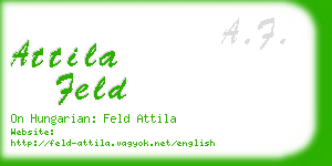 attila feld business card